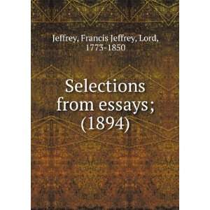   1894) (9781275142305) Francis Jeffrey, Lord, 1773 1850 Jeffrey Books