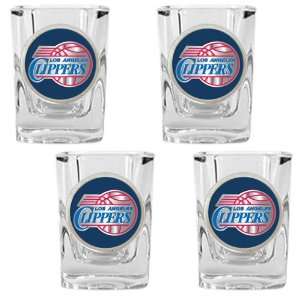  Los Angeles Clippers Shot Glass   2 oz Square Shot Glass 