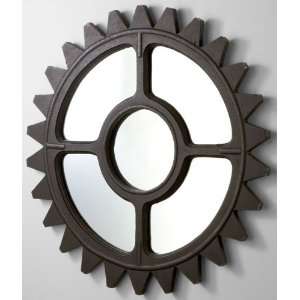 Bronze Gear Wall Mirror  Rugged 