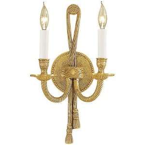  Vintage Lighting. Rope & Tassel Double Sconce In French 