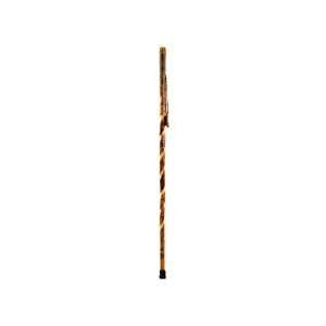  54 Hickory Twizzle Walking Stick with Carved Twist and 