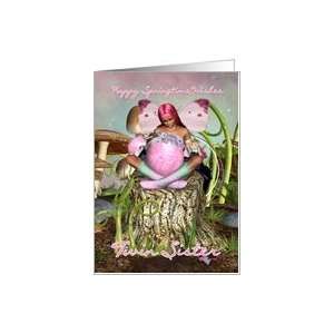  Twin Sister   Springtime Fairy Easter Card   Fairy With 
