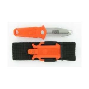 Water Rat(Orange) 7 3/8 Overall /Dive Knife w/Nylon & Moulded Sheath 