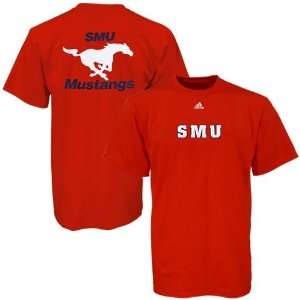  adidas SMU Mustangs Crimson Prime Time T shirt