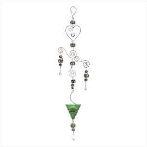  GREEN HANGING CANDLE HOLDER B34 251