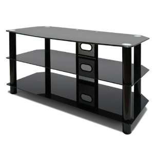  37 56 Black Glass TV Stand for HDTV Electronics
