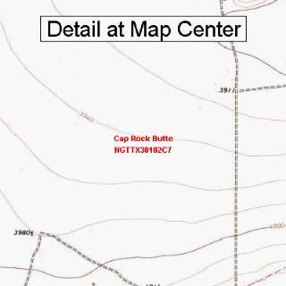  USGS Topographic Quadrangle Map   Cap Rock Butte, Texas 