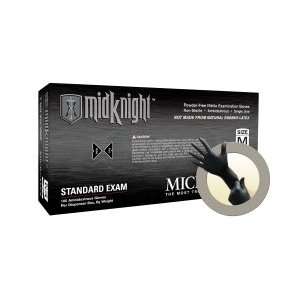 Microflex MidKnight Powder Free Nitrile Exam Gloves   Small   Model MK 