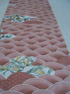 F016 Vintage Japanese Silk Kimono Fabric/ Quilt Craft  