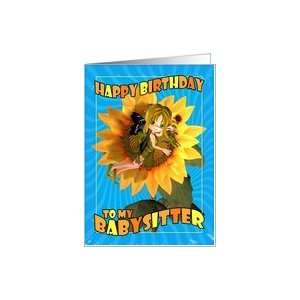  Babysitter Birthday Card with fairy Cutie Pie Card Health 