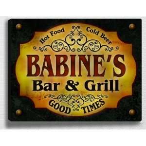  Babines Bar & Grill 14 x 11 Collectible Stretched 