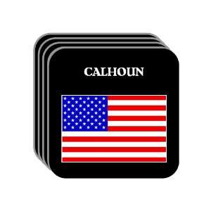  US Flag   Calhoun, Georgia (GA) Set of 4 Mini Mousepad 