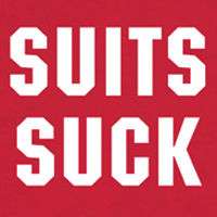 SUITS SUCK T SHIRT T FUNNY COMEDY ON TV XL  
