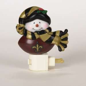  Pack of 2 NFL New Orleans Saints Snowman Christmas Night 