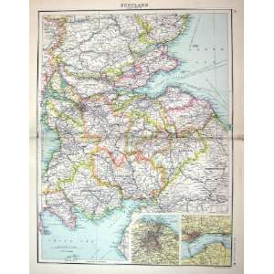  Bartholomew Map C1900 Ireland Belfast Dublin Limerick Cork 