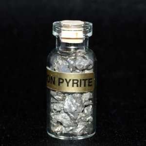 Pyrite Crystals in a Bottle   1pc.