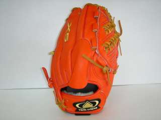 TWIN TOWER Baseball Gloves Orange 12 { X5 } RHT  