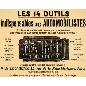  1920 Ad French Car Automobile Tool Set Kit Mechanics 
