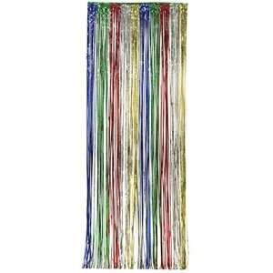  Multicolor Metallic Fringe Curtain 