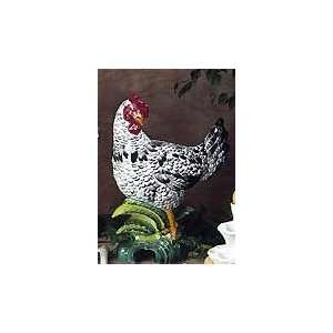  Hen Black & White 16 1/2H   By Intrada Italy