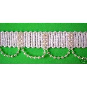   12 Yds Scalloped Pearl Gimp Braid Cream 1 Inch Arts, Crafts & Sewing
