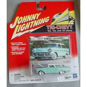    Johnny Lightning Tri Chevy 1957 Chevy Nomad BLUE Toys & Games