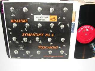 ARTURO TOSCANINI Brahms Symphony No.4 LP RCA LM 1713  