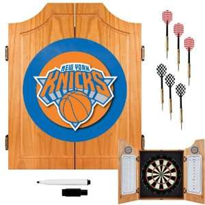  New York Knicks NBA Wood Dart Cabinet Set 