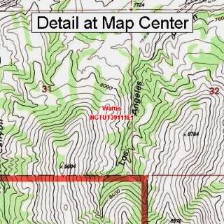 USGS Topographic Quadrangle Map   Wattis, Utah (Folded/Waterproof 