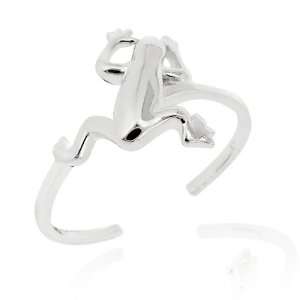  Sterling Silver Jumping Frog Toe Ring Jewelry