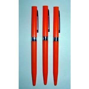 Neon Orange Plastic Twist Action Pen Case Pack 500