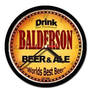  BALDERSON beer and ale wall clock 
