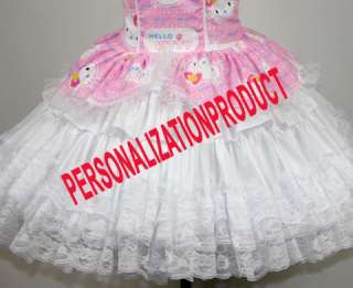 Sweet Gothic Lolita pink Cosplay Hello Kitty Pattern 7 Ballroom Corset 