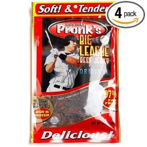 Pronks Big League Beef Jerky, Original, 3.5 Ounces Bags (Pack of 4)
