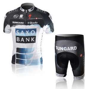 2012 Style SAXO BANK cycling jersey Set short sleeved jersey tenacious 