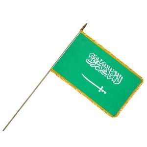  Saudi Arabia Flag 12X18 Inch Mounted E Poly With Fringe 