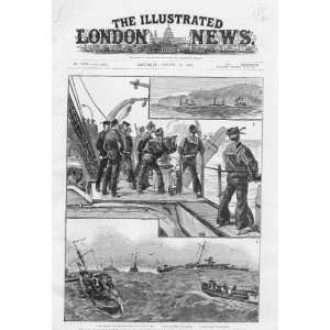  Blocking Squadron Bantry Bay 1888 Ships Antique Print 