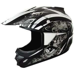  THH TX 22 8 Ball Helmet   X Large/Black/Silver Automotive