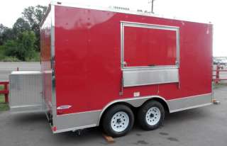 NEW 8.5 X 14 RED ENCLOSED V NOSE CONCESSION FOOD TRL  