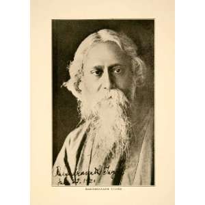  1929 Print Rabindranath Tagore Portrait India Theater Music 