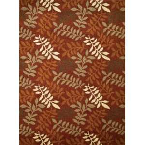 Istanbul Leafs 5 3 x 7 3 red Area Rug 