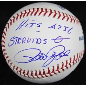   Hits 4256 Steroids 0 Jsa   Autographed Baseballs