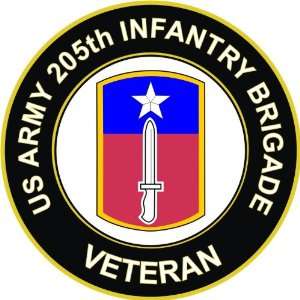  US Army Veteran 205th Infantry Brigade Decal Sticker 3.8 