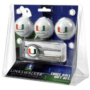  Miami Hurricanes UM NCAA Kool Tool 3 Golf Ball Gift Packs 