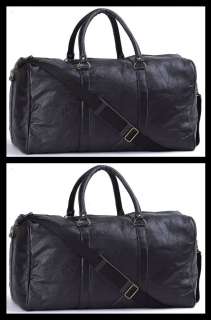 Mens 21 Pebble Grain Genuine Leather Tote Travel Bag  