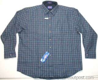 NWT Pendleton Washable Wool Button Front Long Sleeve Shirt Mens Size 
