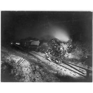 First known derailment of a passenger train by an automobile,c1916 