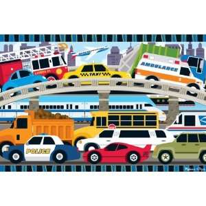  Melissa and Doug Traffic Jam Floor Puzzle Toys & Games