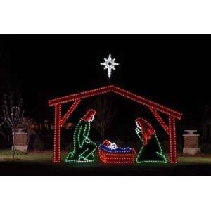    Large Nativity Scene   Christmas Light Display