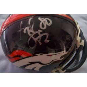 Rod Smith autographed Denver Broncos mini helmet